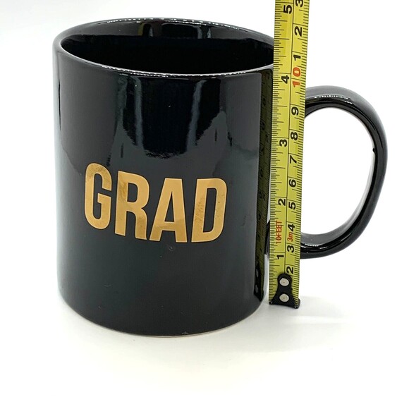 Gartner Studios Black Coffee Mug with Gold Foil 'GRAD' Gift Mug Cap Tassle 36706 - Picture 5 of 6
